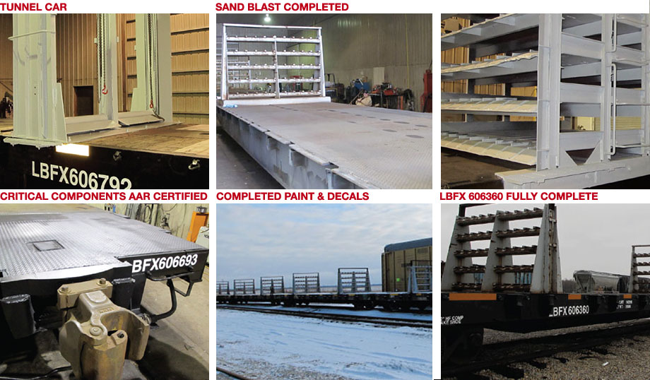 300 Ft Specialty Rail Train Flat Cars